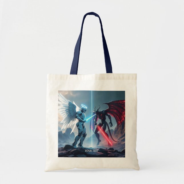 Bolsa Tote Luta de demônios robôs fantásticos (Frente)
