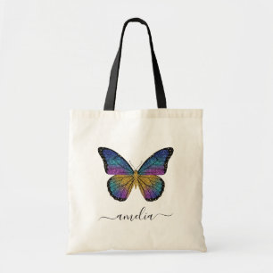 Bolsa Tote Luxo Personalizado Borboleta Brilhante Espumante