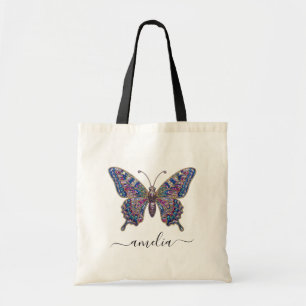 Bolsa Tote Luxo Personalizado Borboleta Brilhante Espumante