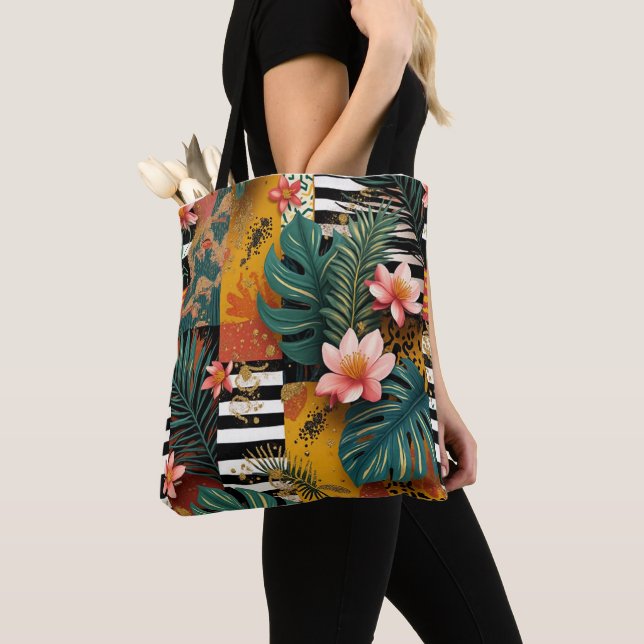 Bolsa Tote Luxo Sofisticado Africano Asiático Caribenho  (Close Up)