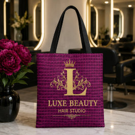 Bolsa Tote Luxury Crocodile Leather Monogram Gold Initial