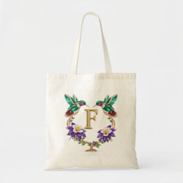 Bolsa Tote Luxury Jeweled Hummingbird Monogram F Wedding Tote