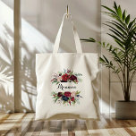 Bolsa Tote Luxury Whimsical Boho Floral Bridesmaid<br><div class="desc">Este saco de tote de uma dama de dama floral de vassoura de luxo é o presente perfeito para apresentar suas damas de honra e madrinha de casamento para um casamento rústico. A design apresenta rosa multicor e flores de pénia com folhagem verde,  inspiradora beleza natural.</div>