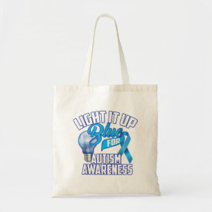 Bolsa Tote Luz Azul Para A Consciência Do Autismo Oferece Azu