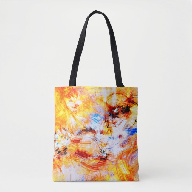 Bolsa Tote Luz do sol. Arte brilhante de multicores abstrato  (Frente)