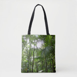 Bolsa Tote Luz do sol através da capa tropical da floresta tr
