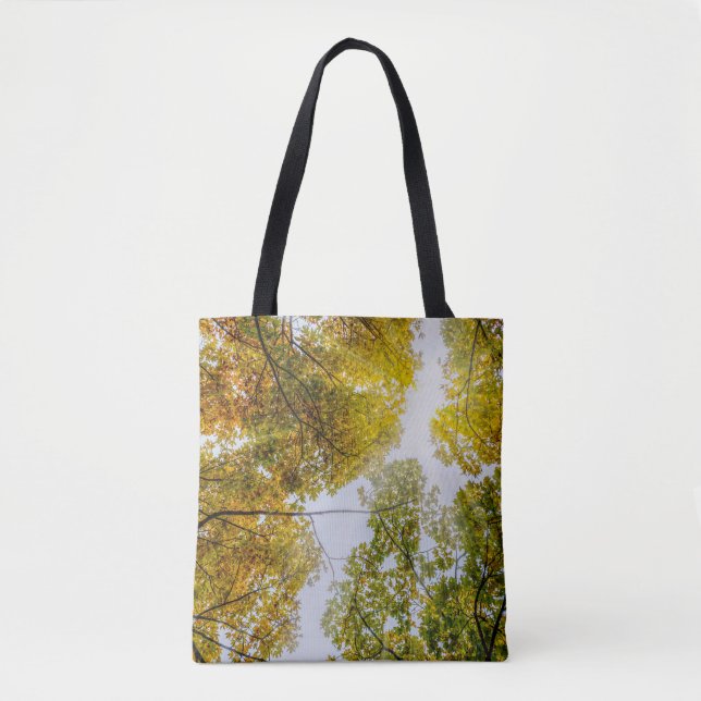 Bolsa Tote Luz do Sol Através dos Açafrões de Outono (Frente)
