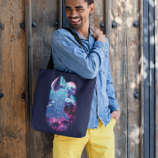 Bolsa Tote Luzes da Cidade Retroacesa do Besouro Azul
