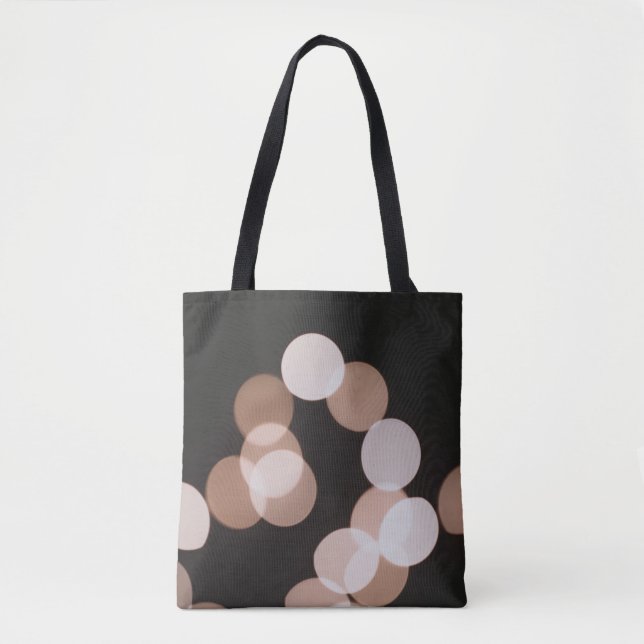 Bolsa Tote Luzes de anzol castanho (Frente)