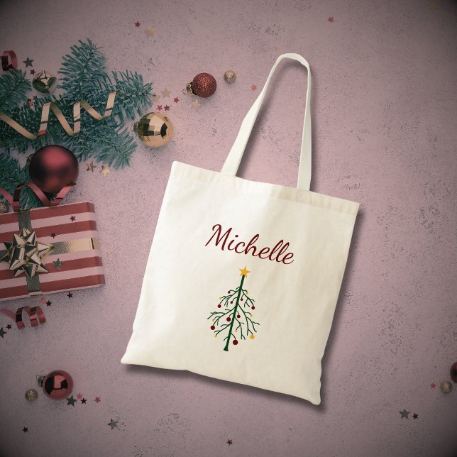 Bolsa Tote Luzes de árvore de Natal retrorreflectoras persona (Criador carregado)