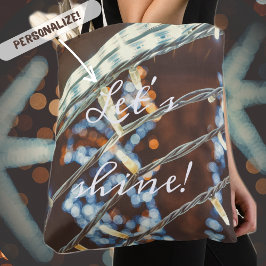Bolsa Tote Luzes de férias do estilo retro