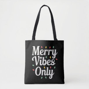Bolsa Tote Luzes de Natal da Família Combinando Apenas Vibraç