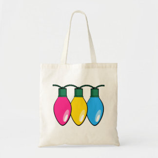 Bolsa Tote Luzes de Natal Pansexual do orgulho