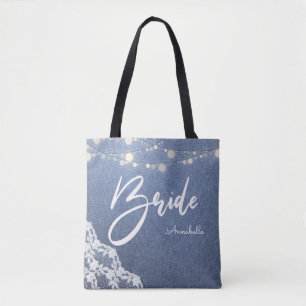 Bolsa Tote Luzes de String, Lace & Jean Floral