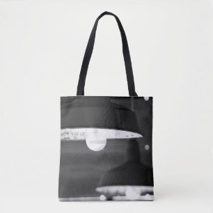 Bolsa Tote Luzes enferrujadas de preto e branco