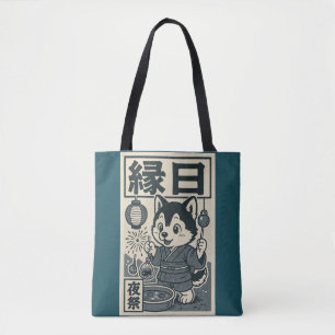 Bolsa Tote Luzes neon e lutas de pesca