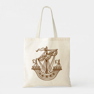 Bolsa Tote Lymphad (Navio Heráldico) - Noz