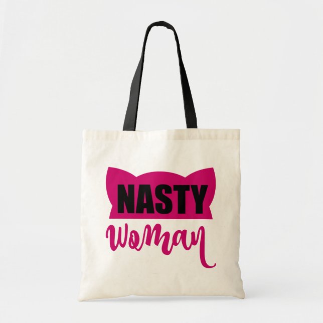Bolsa Tote Mã Pinta Rosa Pussy Gato Hat (Frente)