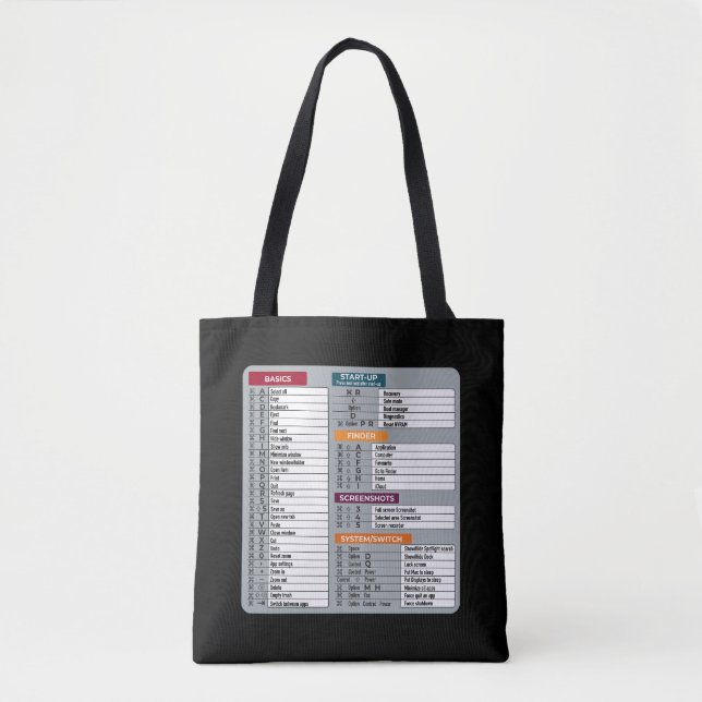 Bolsa Tote mac de atalho macos laptop tecnologia geek (Frente)