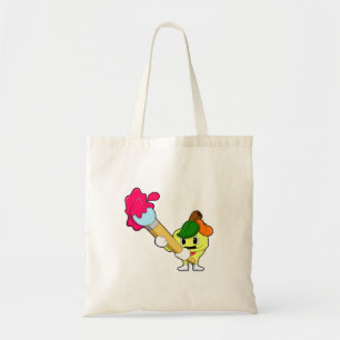 Bolsa Tote Maçã como Pintor com Pintor