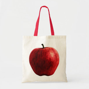 Bolsa Tote Maçã Vermelha Brilhada