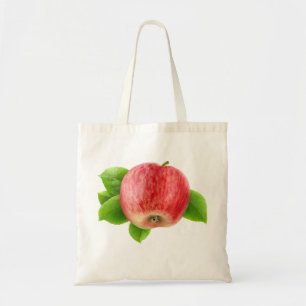 Bolsa Tote Maçã vermelha com folhas