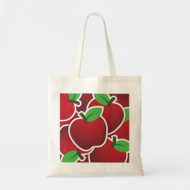 Bolsa Tote Maçã vermelha funerária (Frente)