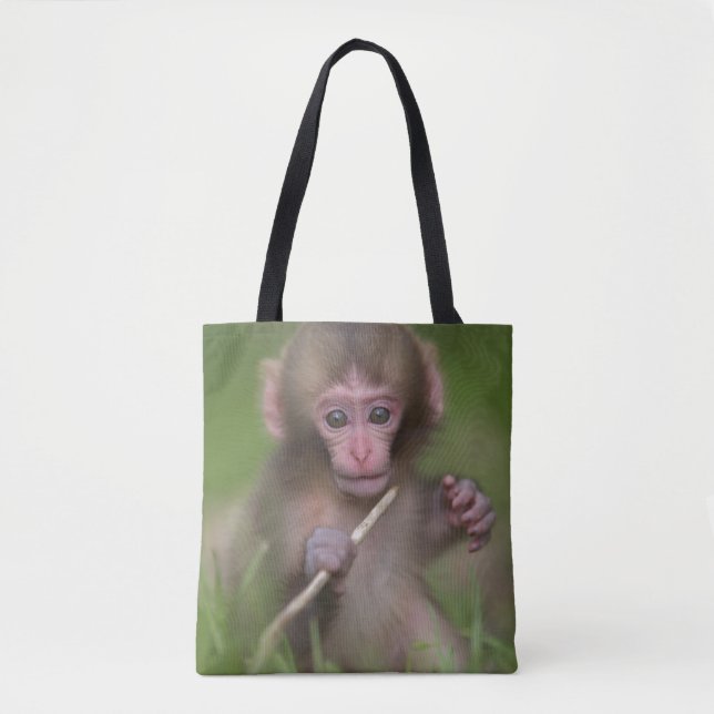 Bolsa Tote Macaco do bebê (Frente)