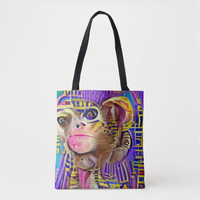 Bolsa Tote Macaco Egípcio (Frente)