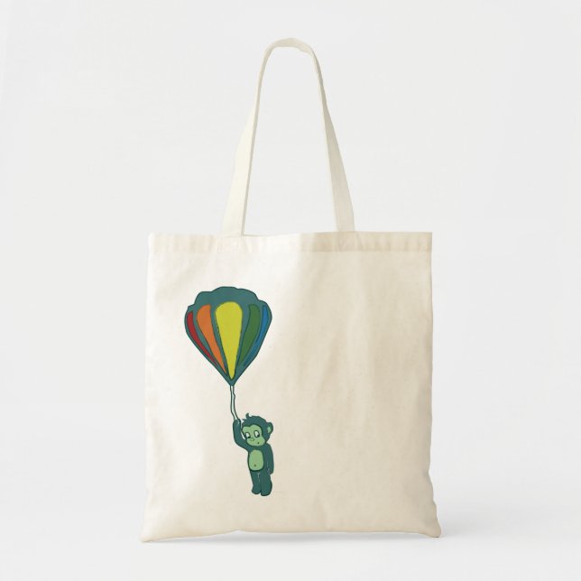Bolsa Tote macaco voador: balão de ar quente (Frente)