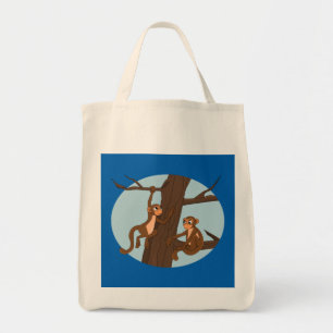 Bolsa Tote Macacos subindo o desenho da árvore