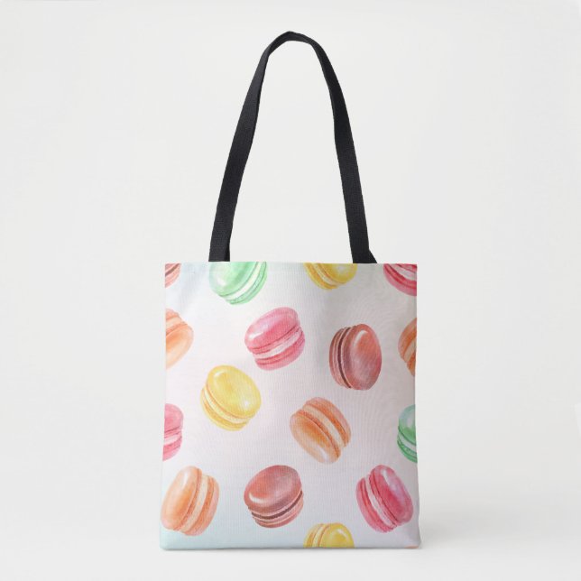 Bolsa Tote Macarões Coloridos (Frente)