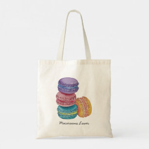 Bolsa Tote Macarões Coxas Do Arco-Íris Em Aquarela