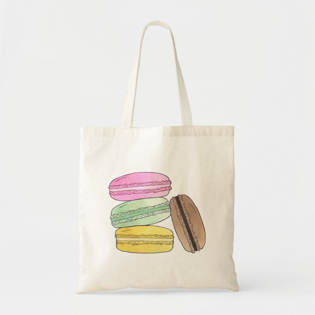 Bolsa Tote Macaron French Paery Cookies Macarons Patisserie (Frente)