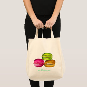 Bolsa Tote Macarons Coloridos, a aquarela e a arte
