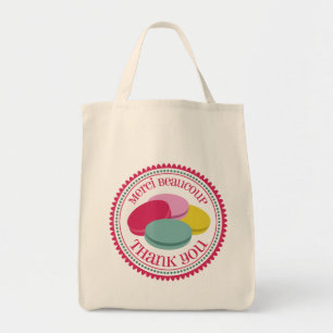 Bolsa Tote Macarons Franceses Merci Beaucoup Obrigado