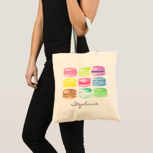 Bolsa Tote Macaroon Watercolor Personalizado
