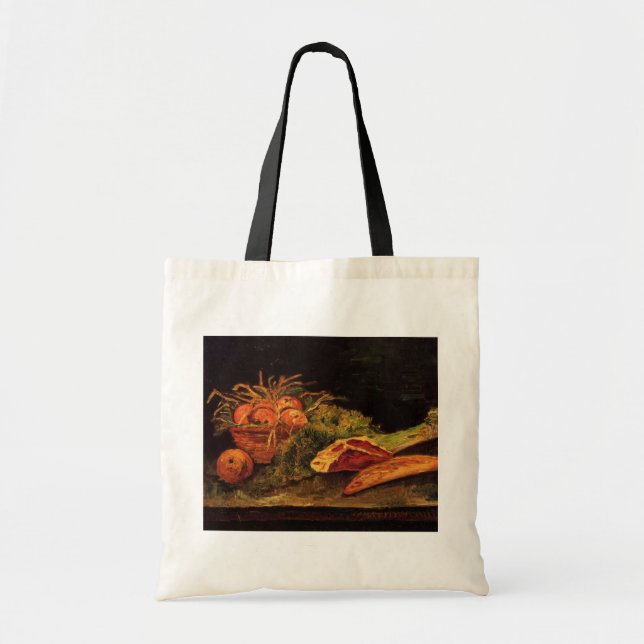 Bolsa Tote Maçãs, Carne e um Pãozinho por Vincent van Gogh (Frente)