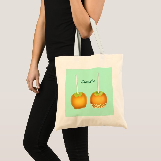 Bolsa Tote Maçãs de Caramelo (Frente (produto))