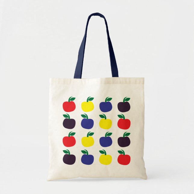 Bolsa Tote Maçãs Frutas Coloridas (Frente)