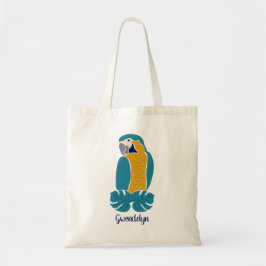 Bolsa Tote Macaw Azul e Amarelo Personalizado