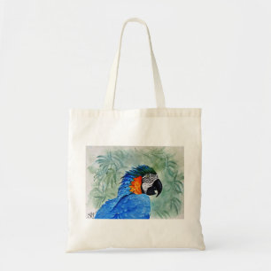 Bolsa Tote Macaw azul e Dourado