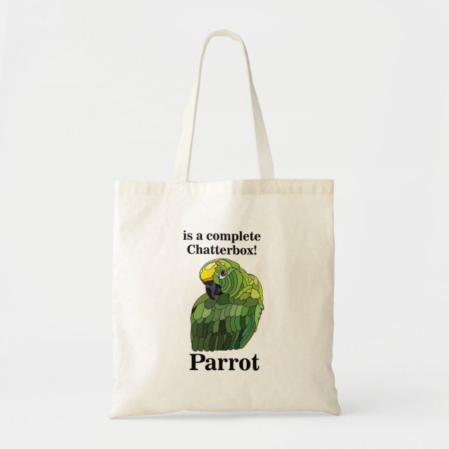 Bolsa Tote Macaw Parrot Bird Chatterbox Engraçado (Frente)