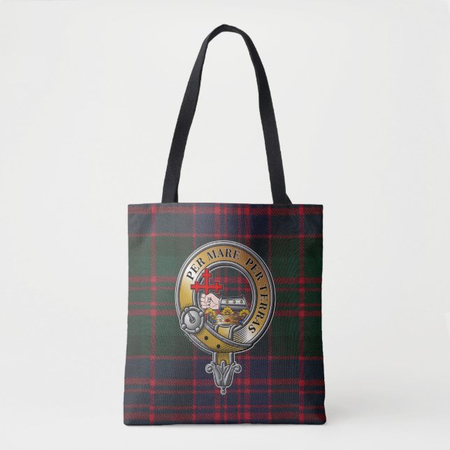 Bolsa Tote MacDonald Tartan e Crachá (Frente)