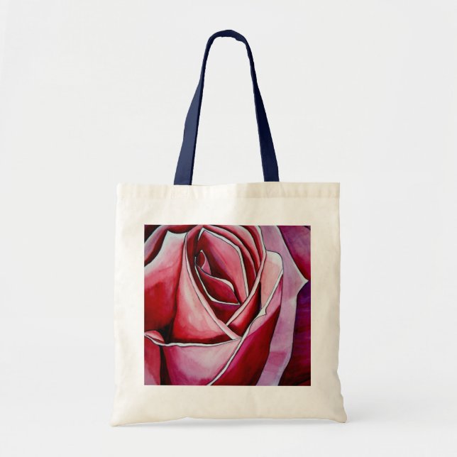 Bolsa Tote Macro cor-de-rosa abstrato rosa (Frente)