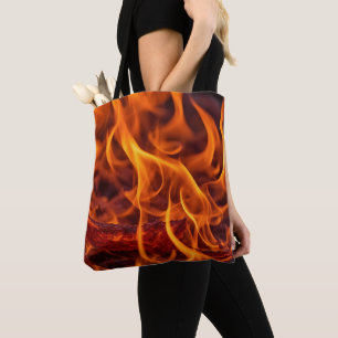 Bolsa Tote Macro de chama de incêndio