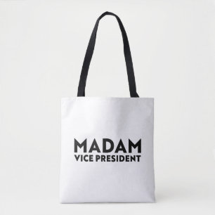 Bolsa Tote "Madame Vice-Presidente" kamala harris Black White