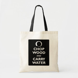 Bolsa Tote Madeira da costeleta e água do carregar
