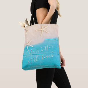 Bolsa Tote Madeira de Tartaruga de Praia e Tartaruga de Tarta