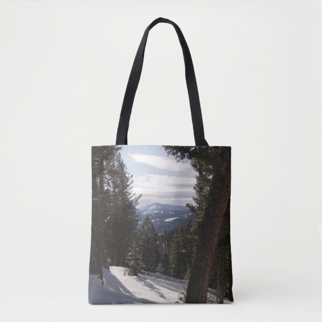 Bolsa Tote Madison Mountain em inverno em Montana (Frente)